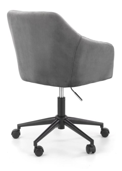 Fotel obrotowy Fresco Velvet popielaty Wyposażony w mechanizm podstawowy, obicie wykonane z wysokiej jakości welurowej tkaniny, 