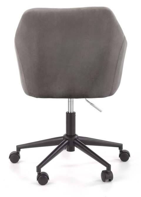 Fotel obrotowy Fresco Velvet popielaty Wyposażony w mechanizm podstawowy, obicie wykonane z wysokiej jakości welurowej tkaniny, 