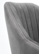 Fotel obrotowy Fresco Velvet popielaty Wyposażony w mechanizm podstawowy, obicie wykonane z wysokiej jakości welurowej tkaniny, 