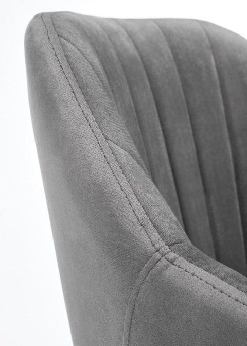 Fotel obrotowy Fresco Velvet popielaty Wyposażony w mechanizm podstawowy, obicie wykonane z wysokiej jakości welurowej tkaniny, 