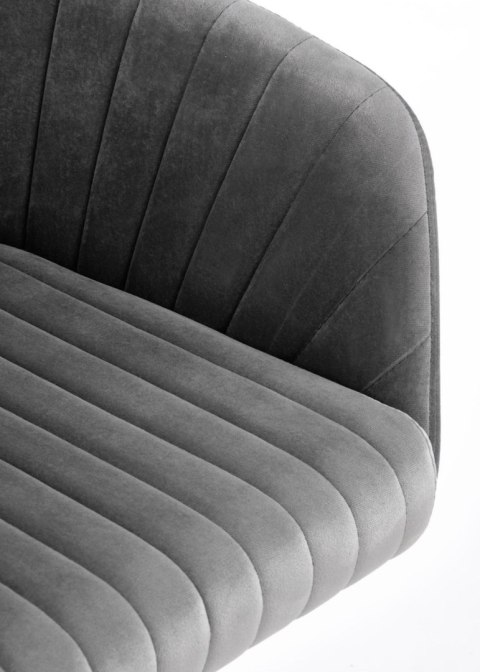 Fotel obrotowy Fresco Velvet popielaty Wyposażony w mechanizm podstawowy, obicie wykonane z wysokiej jakości welurowej tkaniny, 