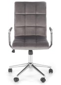 Fotel obrotowy Gonzo Velvet popielaty Wyposażony w mechanizm TILT, obicie wykonane z wysokiej jakości welurowej tkaniny, fotel d