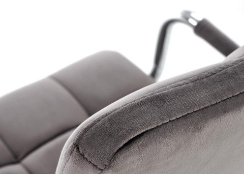 Fotel obrotowy Gonzo Velvet popielaty Wyposażony w mechanizm TILT, obicie wykonane z wysokiej jakości welurowej tkaniny, fotel d