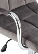 Fotel obrotowy Gonzo Velvet popielaty Wyposażony w mechanizm TILT, obicie wykonane z wysokiej jakości welurowej tkaniny, fotel d