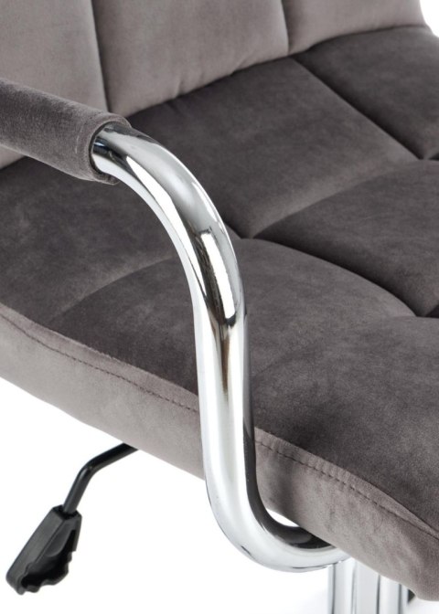 Fotel obrotowy Gonzo Velvet popielaty Wyposażony w mechanizm TILT, obicie wykonane z wysokiej jakości welurowej tkaniny, fotel d