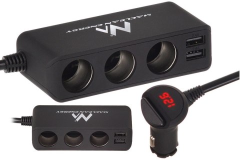 Rozgałęziacz MACLEAN 2x USB Czarny MCE117