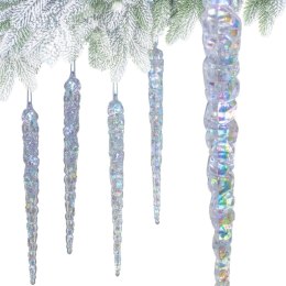 SOPLE LODU KRYSZTAŁOWE DEKORACJA WISZĄCA 22CM 4SZT