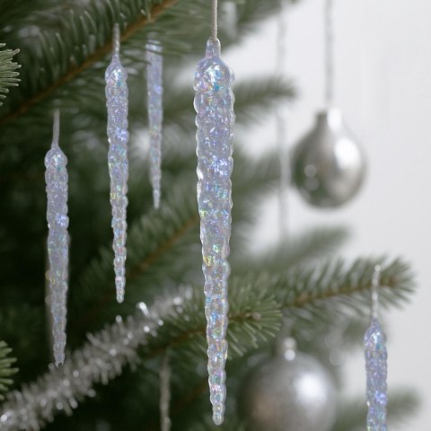 SOPLE LODU OPALIZUJĄCE DEKORACJA WISZĄCA 17,5 CM 6 SZT