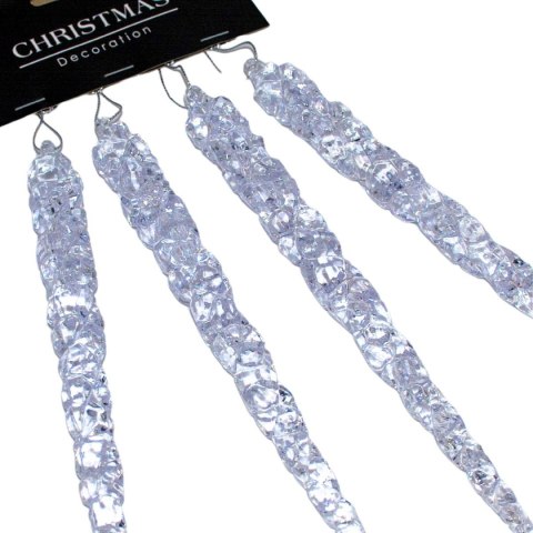 SOPLE LODU OPALIZUJĄCE DEKORACJA WISZĄCA 22 CM 4 SZT