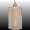 ŚWIECA DEKORACYJNA 10,5 CM TRANSPARENTA CIEPŁY BIAŁY 1 LED