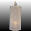 ŚWIECA DEKORACYJNA 12,5 CM TRANSPARENT CIEPŁY BIAŁY 1 LED