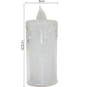 ŚWIECA DEKORACYJNA 12,5 CM TRANSPARENT CIEPŁY BIAŁY 1 LED