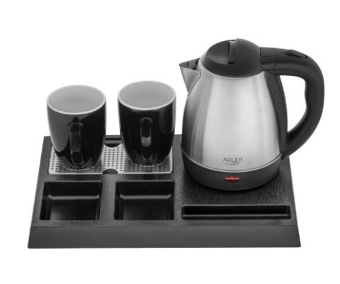 Czajnik hotelowy 1.2l inox&tacka powitalna AD1354