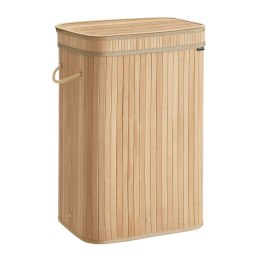 Bambusowy kosz na pranie z pokrywą 72 L