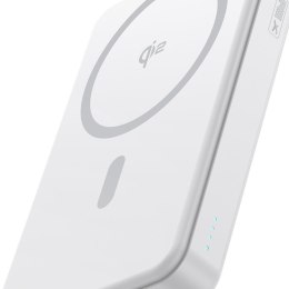 Baseus Powerbank magnetyczny Airpow Qi2 10000mAh 22.5W z kablem USB-C - USB-C biały