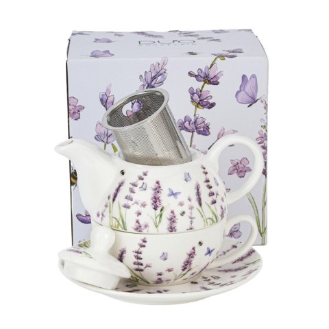 Filiżanka z dzbankiem do zaparzania Classic Lavender