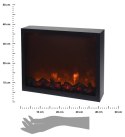 Kominek elektryczny LED 41x35 cm Metalowy kominek wolnostojący, wyposażony w światło LED imitujące prawdziwe płomienie, zasilany