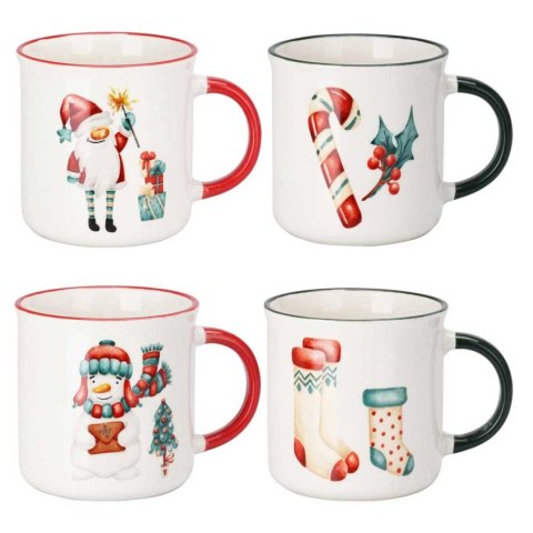 Komplet kubków z motywem świątecznym 4x200ml