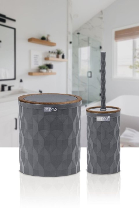 Komplet łazienkowy 2 el Diamond antracyt