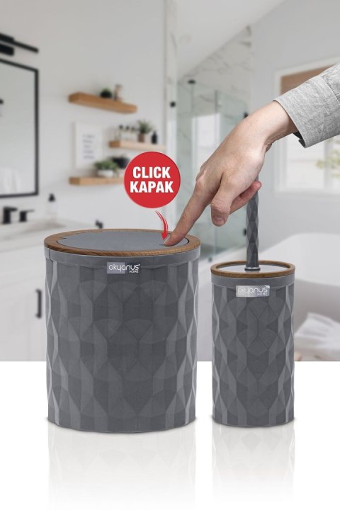 Komplet łazienkowy 2 el Diamond antracyt