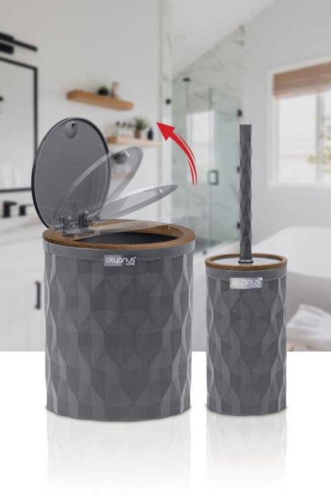 Komplet łazienkowy 2 el Diamond antracyt