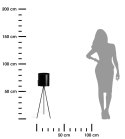 Kwietnik stojący TRIPOD 80cm czarny LOFT Wykonany z metalu, oryginalny i stabilny stojak na kwiaty lub rośliny w stylu industria