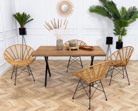 Kwietnik stojący TRIPOD 80cm czarny LOFT Wykonany z metalu, oryginalny i stabilny stojak na kwiaty lub rośliny w stylu industria