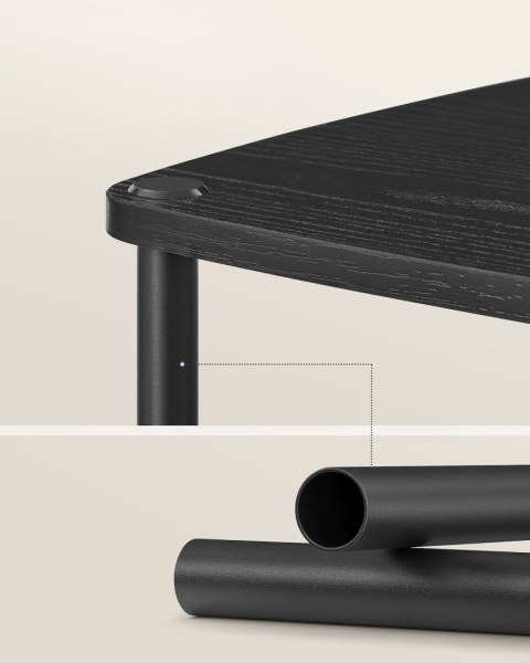 Mały stolik nocny z gazetnikiem czarny