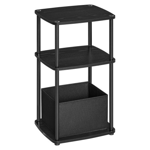 Mały stolik nocny z gazetnikiem czarny