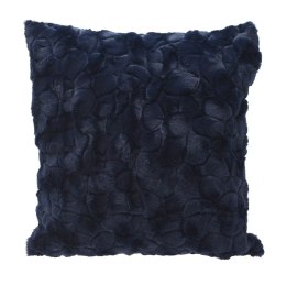 Poduszka granat wytłaczane kwiaty 45 cm Wykonana z przyjemnego, miękkiego w dotyku materiału w kolorze czarnym, z efektownym dod