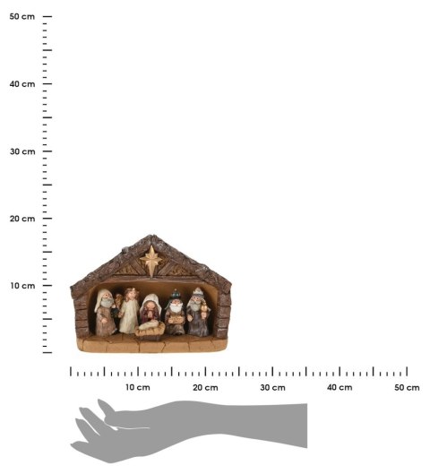 Szopka bożonarodzeniowa z figurkami