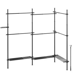 Wieszak na ubrania teleskopowy czarny