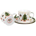 Zestaw 2 filiżanek z motywem świątecznym Christmas Tree 250 ml