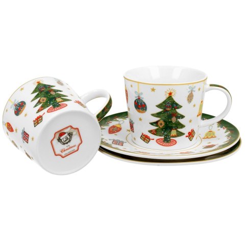 Zestaw 2 filiżanek z motywem świątecznym Christmas Tree 250 ml