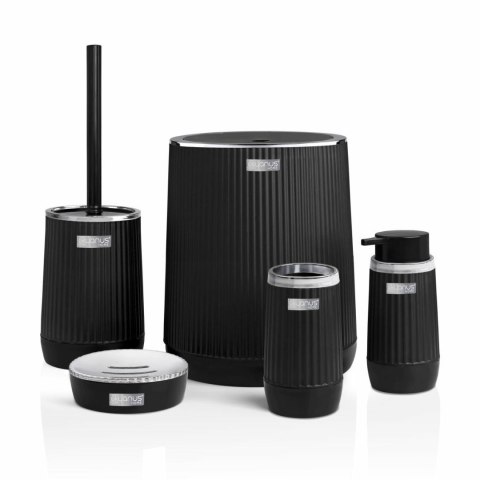 Zestaw łazienkowy 5 el NIDA czarny chrom