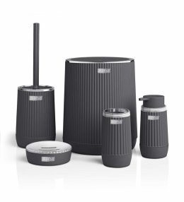 Zestaw łazienkowy 5 el NIDA szary chrom