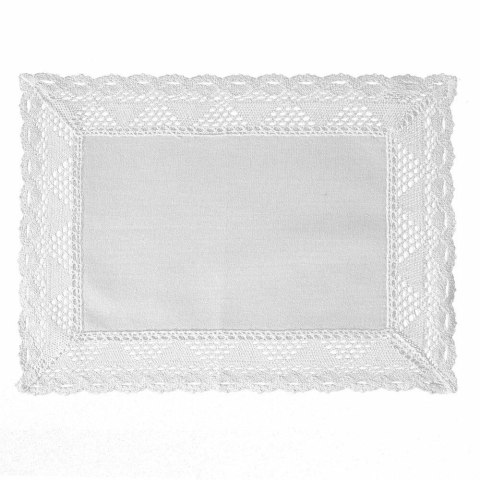 4 podkładki NATALY 30X40 cm białe koronka