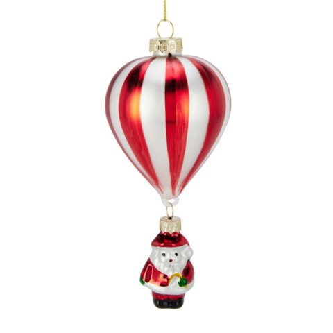 Bombki choinkowe balon z mikołajem 16 cm