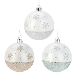 Bombki choinkowe z kolorowymi spodami 12 szt. 8 cm