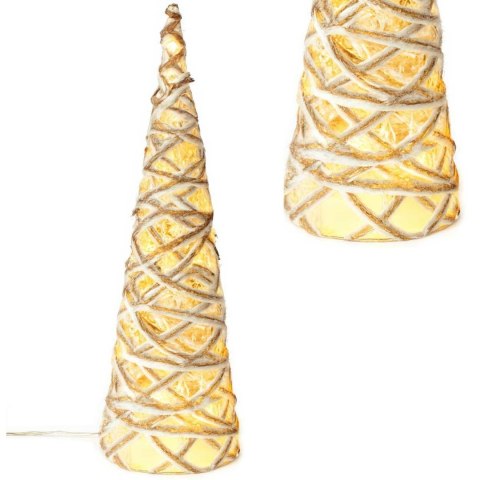 Choinka świecąca LED szara z brokatem 40 cm