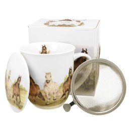 Kubek z zaparzaczem KONIE W GALOPIE 400 ml