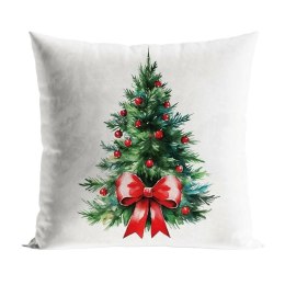 Poszewka CHOINKA Z KOKARDĄ 40x40 cm