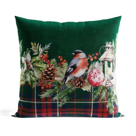 Poszewka GIRLANDA 40x40 cm zielona