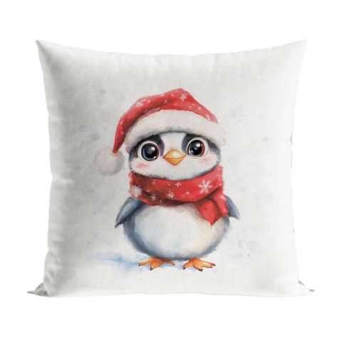 Poszewka PINGWIN BAJKOWE ŚWIĘTA 40x40 cm