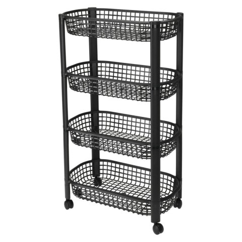 Wózek kuchenny czarny 46,5x26xh78,8 cm