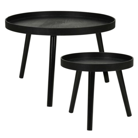 Zestaw 2 stolików bocznych czarnych