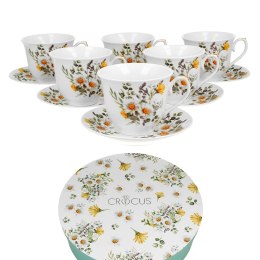 Zestaw filiżanek ze spodkami DAISY 6 sztuk 250 ml