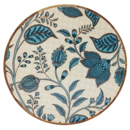 Duży dekoracyjny talerz mango z niebieskim motywem 37 cm wzór 2