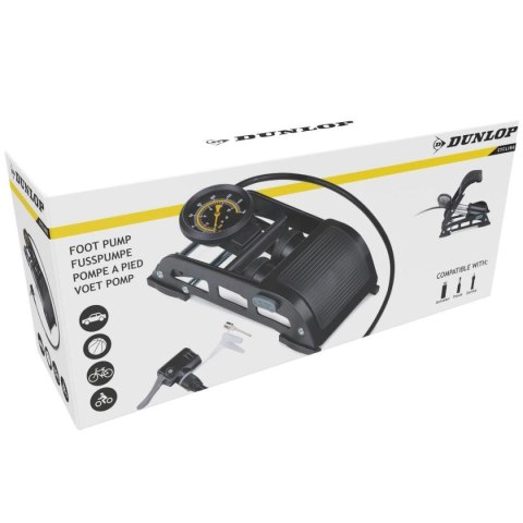 POMPKA NOŻNA 2 TŁOKOWA Z MANOMETREM ROWER SAMOCHÓD PIŁKA DUNLOP