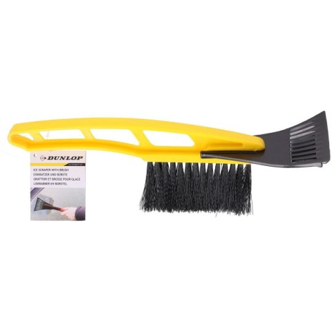 SKROBACZKA DO LODU SZCZOTKA 2W1 31CM DUNLOP ŻÓŁTA